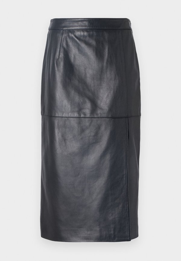 BAMBINO - Leather skirt - nero2