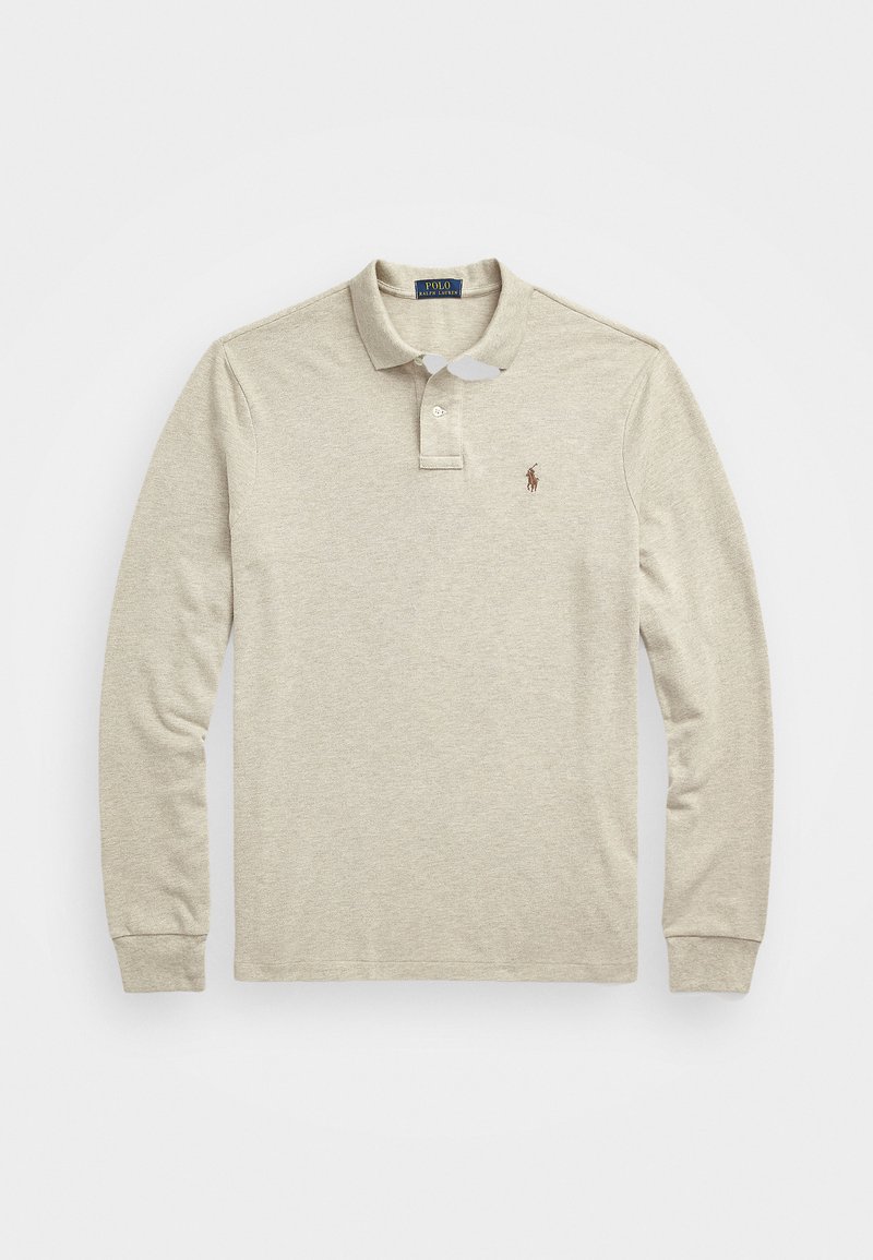 Polo Ralph Lauren CUSTOM SLIM FIT MESH POLO SHIRT - Polo marškinėliai - tuscan beige heather