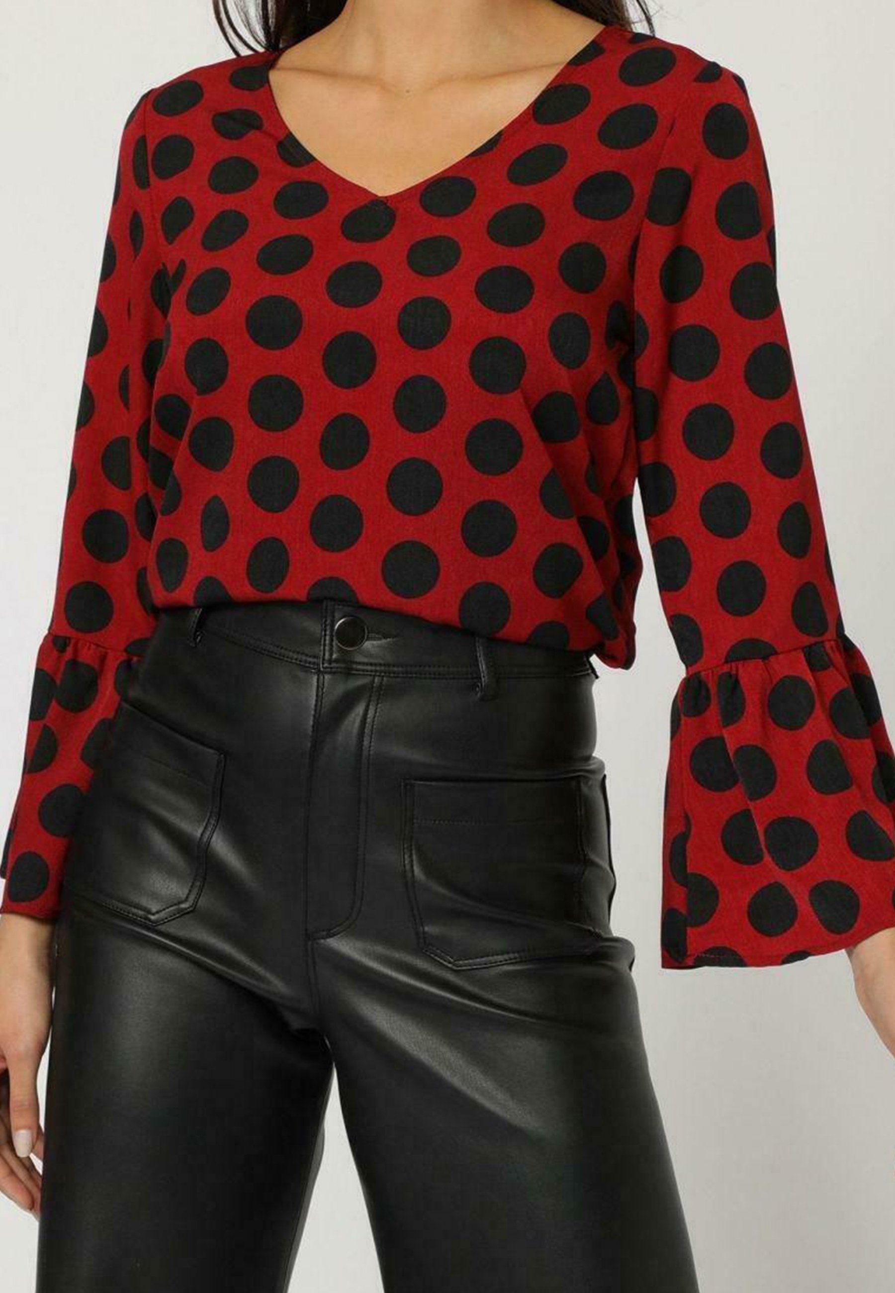 Morena de lunares manga avolantada - - rojo - Zalando.es