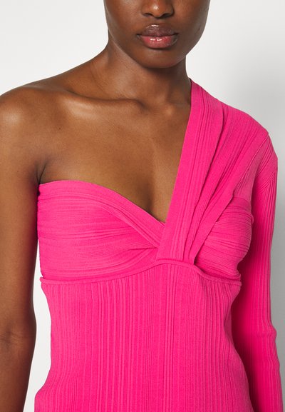 Hervé Léger VAR DRAPED ASYMM MINI DRESS - Koktel haljina / svečana haljina - neon fuchsia