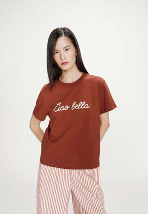 À MESSAGE VANDERS - T-shirt imprimé - terracotta