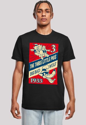 DISNEY CLASSIC THE THREE LITTLE PIGS - Print T-shirt - black
