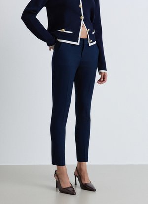 Calliope, PANTALONE LUNGO TINTA UNITA - Chinos - blu notte