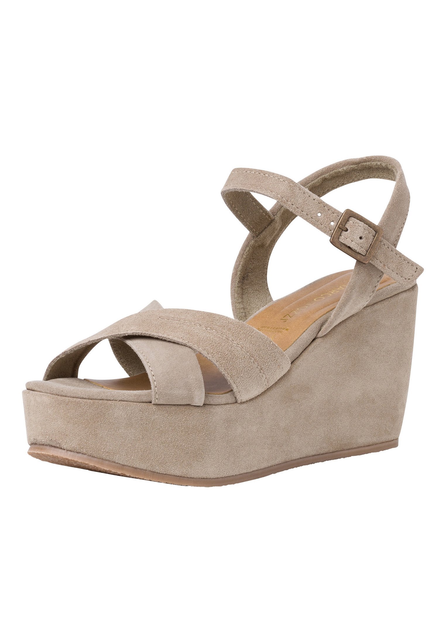 Marco Tozzi Sandalen met sleehak - salvia/Beige - Zalando.nl