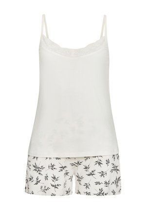 SHORTY SET - Pyjama - creme geblümt