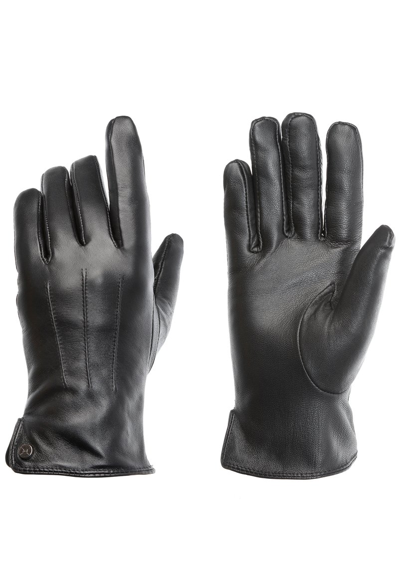 Gants tactiles noirs bimatière homme