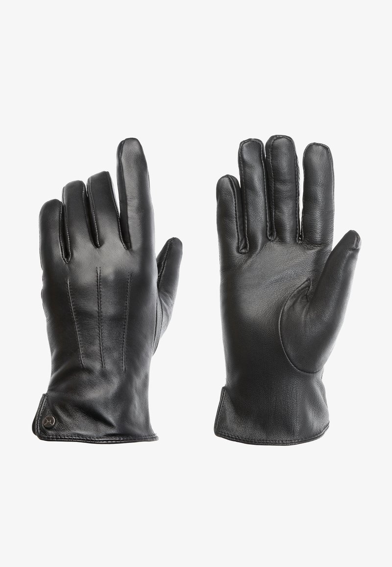 Gants tactiles noirs bimatière homme Gants tactiles noirs bimatière homme
