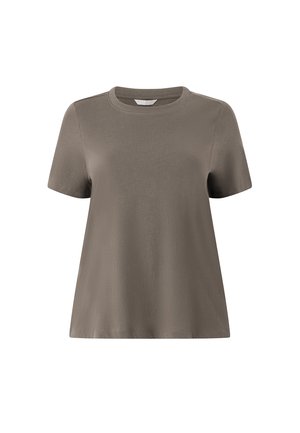 Ellos Plus collection, T-SHIRT MIT RUNDHALSAUSSCHNITT. - Basic T-shirt - brown
