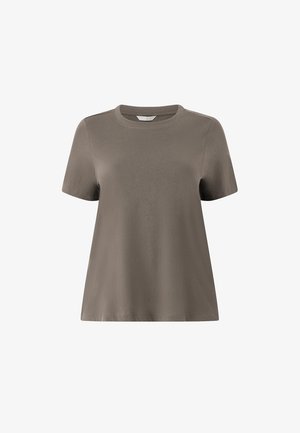 Ellos Plus collection, T-SHIRT MIT RUNDHALSAUSSCHNITT. - T-shirts basic - brown