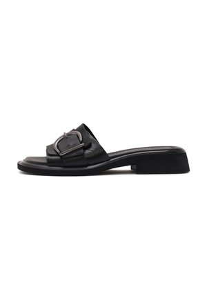 Heeled mules - black