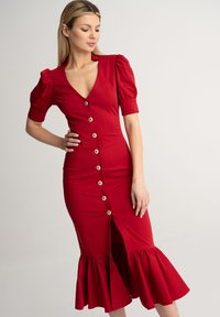 LEIMANN RITA - Abito a camicia - red