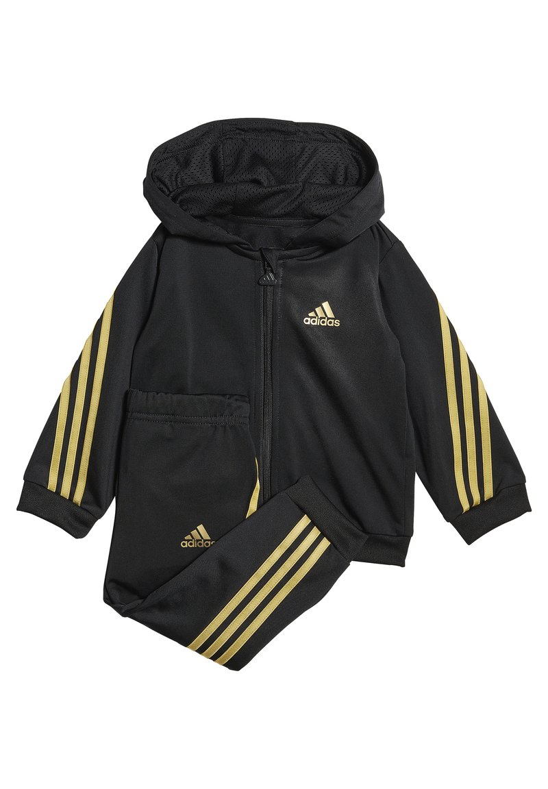adidas Performance SHINY Tracksuit topblack/gold met bottomblack