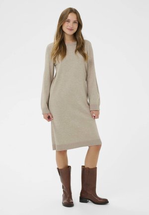 Vestido de punto - greige melange
