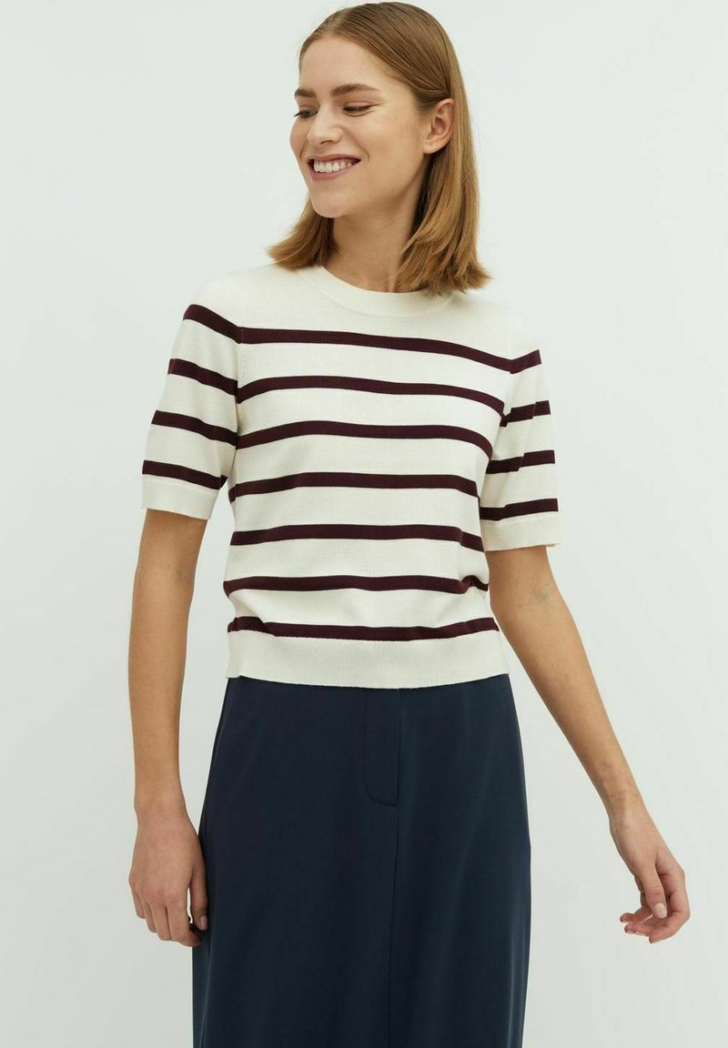 mbyM CARLA - T-shirt print - sugar wine stripe