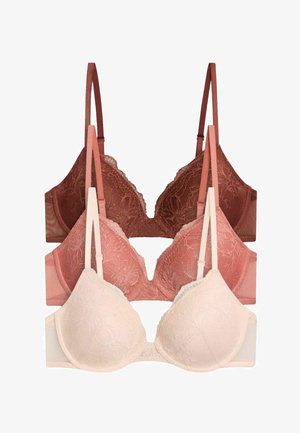 THE SET, 3 PACK - Bügel BH - rust brown blush pink