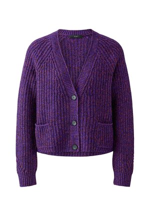 Oui, STRICKJACKE LAFONYA - Gilet - dk violett orange