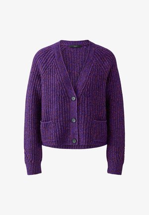 Oui, STRICKJACKE LAFONYA - Gilet - dk violett orange