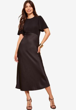 Friends Like These REGULAR FIT - FLUTTER SLEEVE MIDI - Denní šaty - black