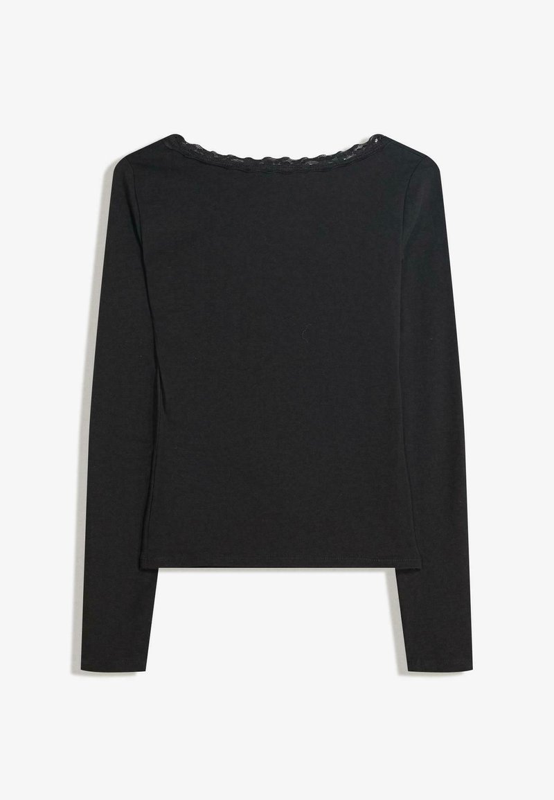 Bershka Haut Dentelle Manche Longue Bershka T-shirt à Manches