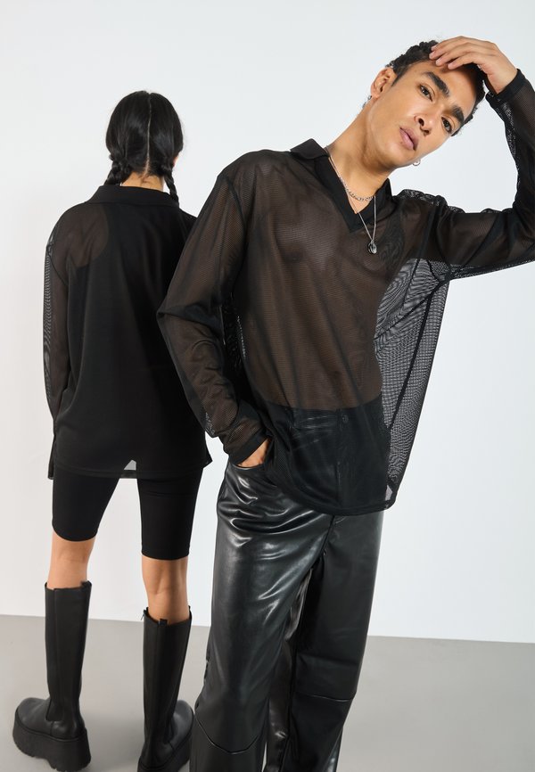 UNISEX LONG SLEEVED MESH POLO - Long sleeved top