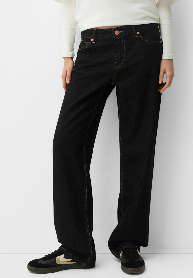 Bershka - Jean droit - dark-blue denim, Agrandir