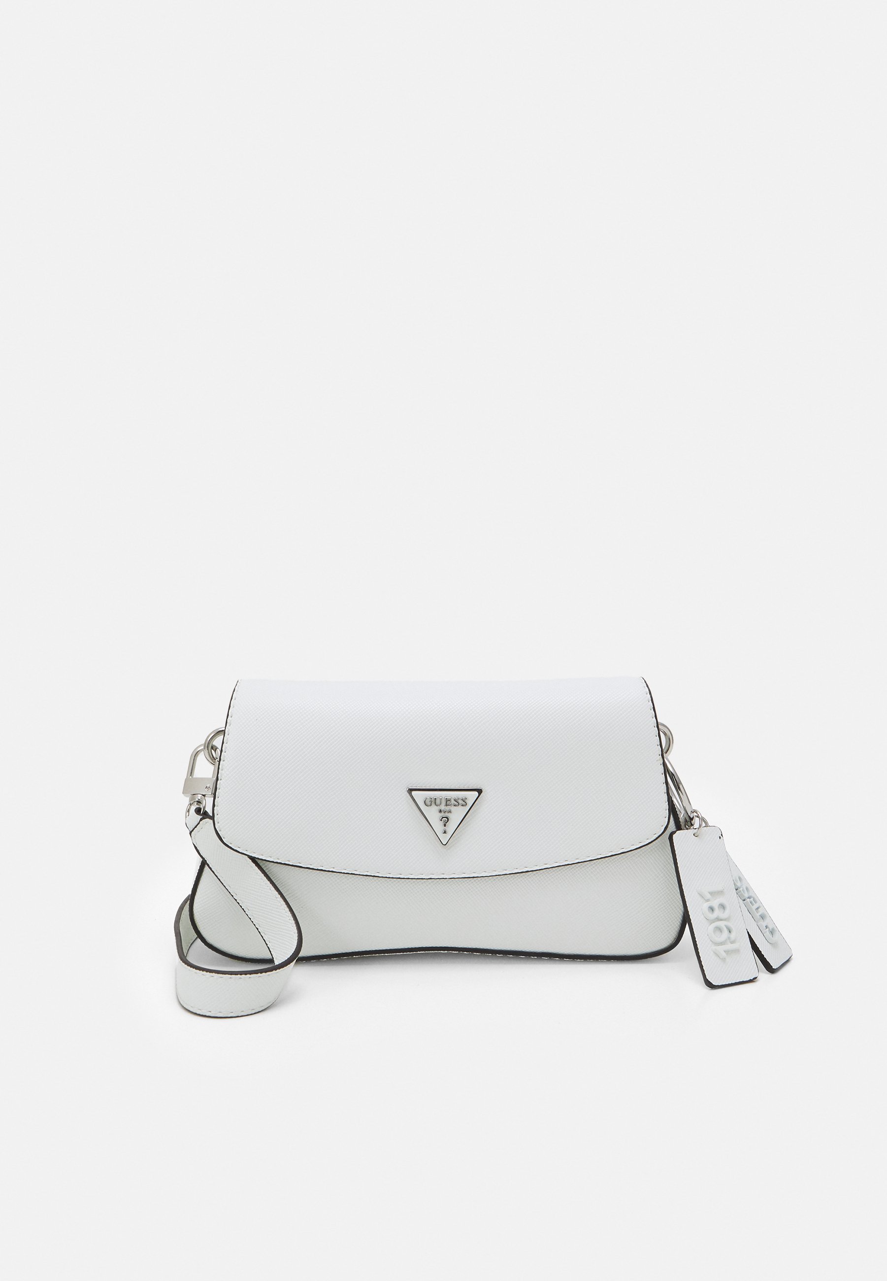 white guess handbag