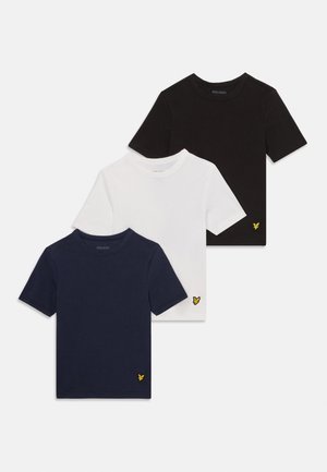 Lyle & Scott 3 PACK - Lihtne T-särk - jet black/navy/white