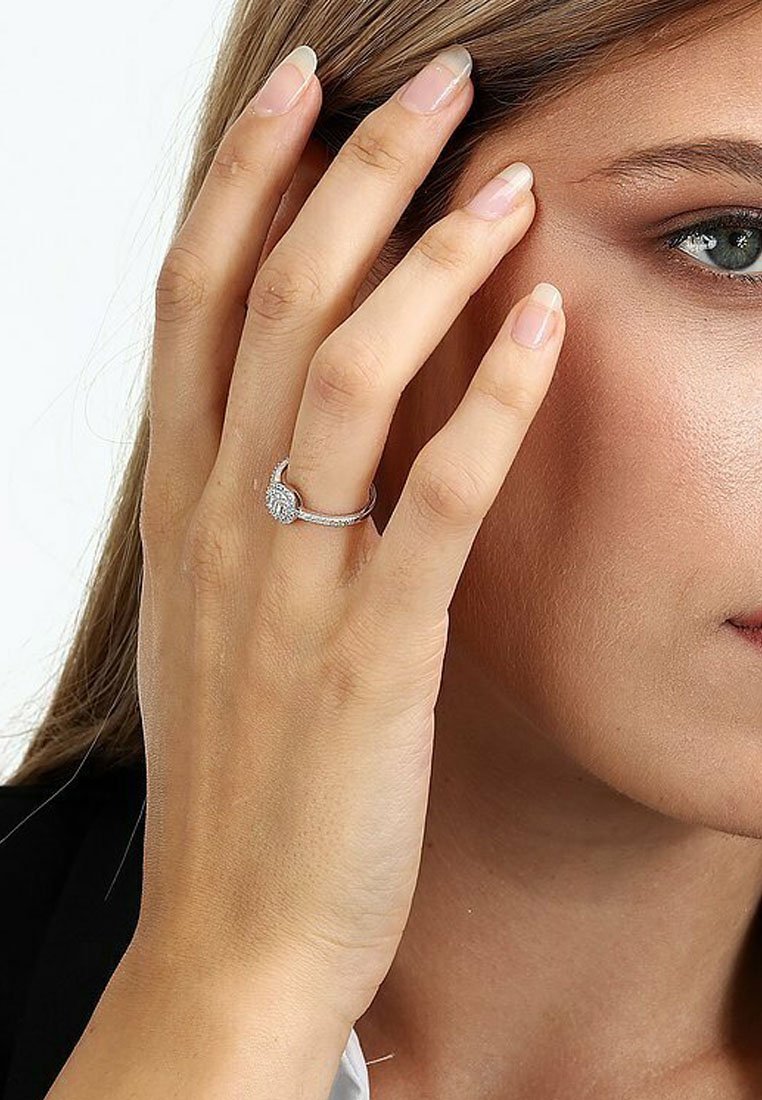 CHRIST Ring - weißgoldfarben