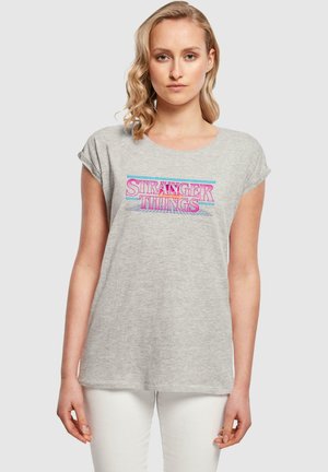STRANGER THINGS - RETRO TITLE - Print T-shirt - heather grey