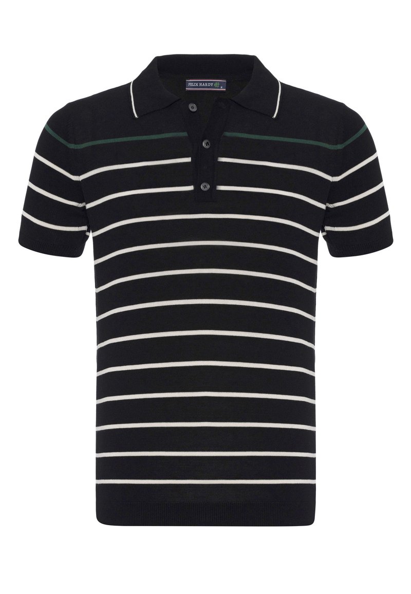Felix Hardy KNIT SHORT SLEEVE POLO - Polo - black
