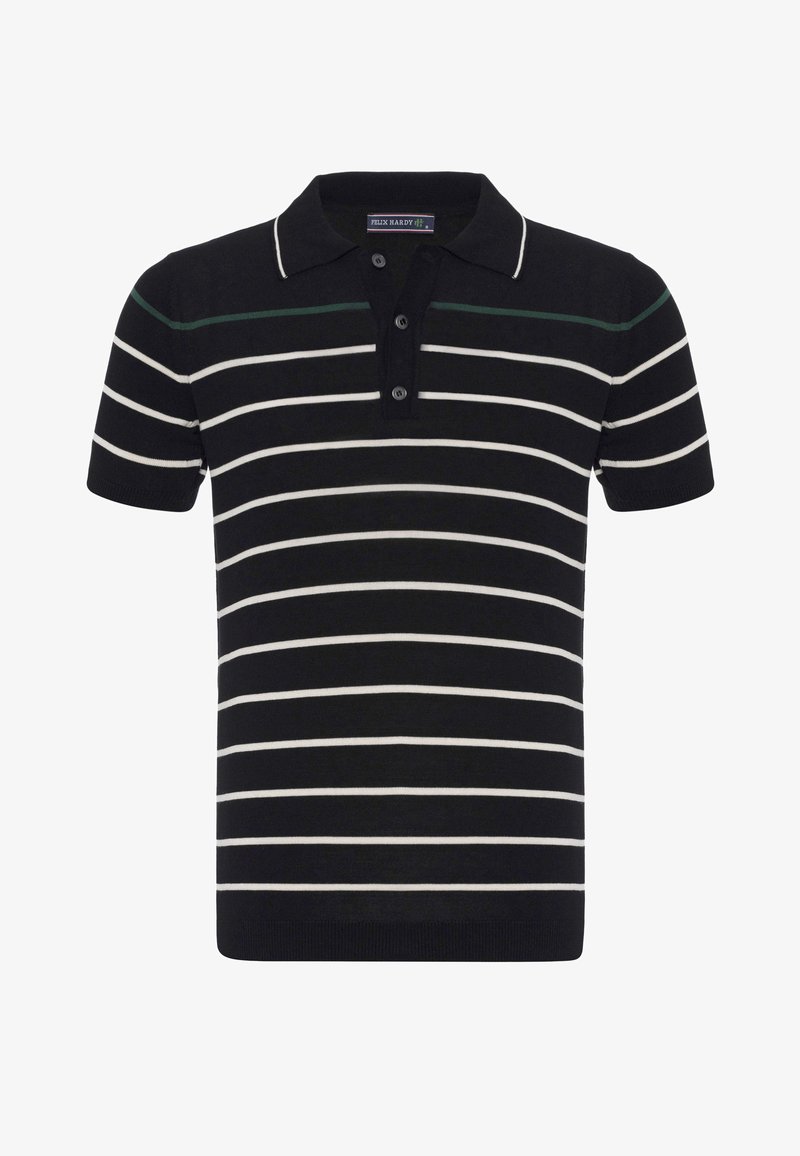 Felix Hardy KNIT SHORT SLEEVE POLO - Polo - black