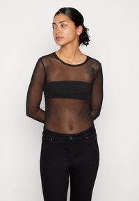 Fransa TEE 3 EXT - Maglietta a manica lunga - black heart lurex
