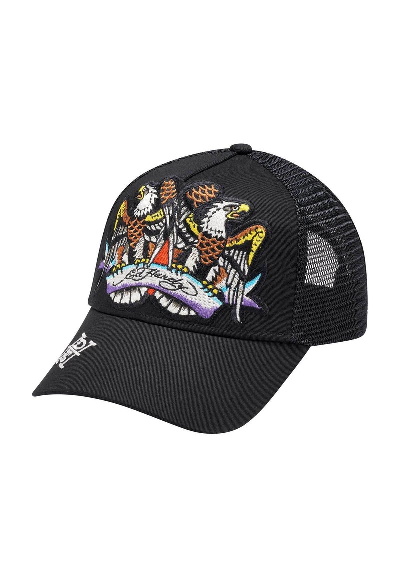 Ed Hardy EAGLE CRYSTAL ROCK FRONT UNISEX - Cap - black black/black ...
