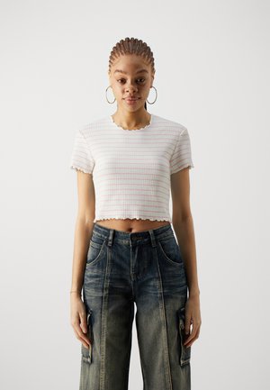 ONLANITS CROPPED - T-shirts med print - begonia pink/cloud dancer