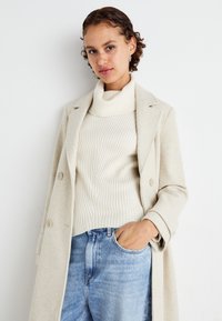 ONLY ONLKATIA SADDLE ROLL NECK - Maglione - whitecap gray melange