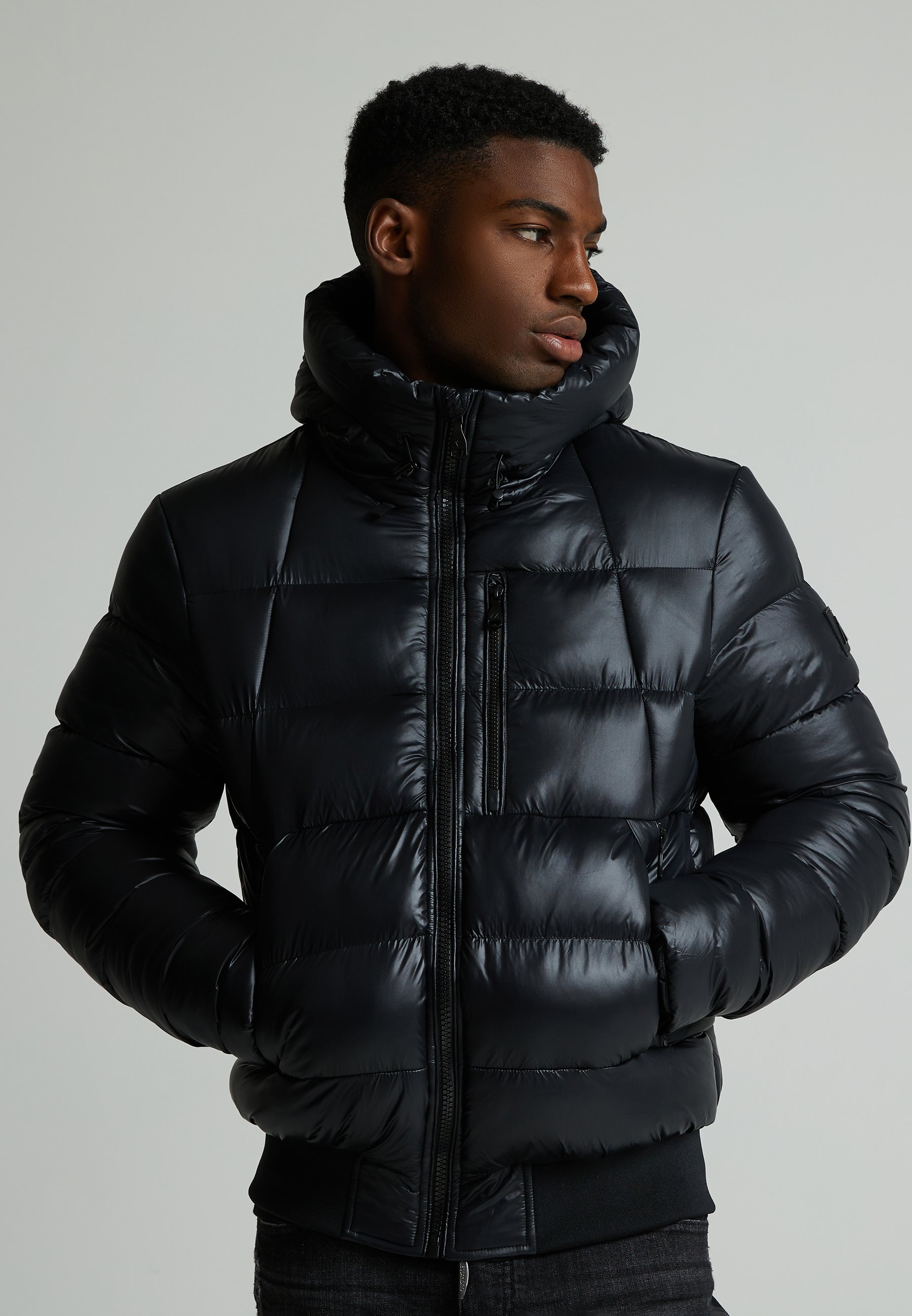 Alessandro Zavetti VIAGGIO HIGH SHINE PUFFER BOMBER JACKET