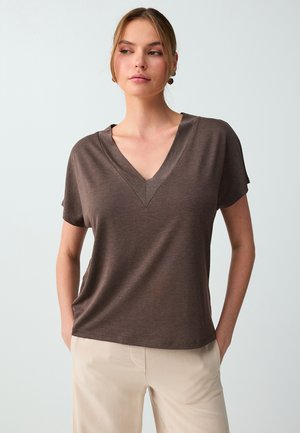 Jimmy Key, T-shirt basique - bitter brown