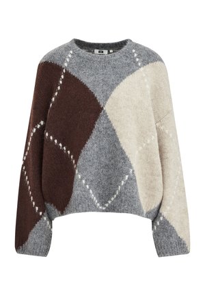 WE Fashion, Striktrøje - dark brown