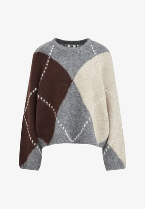 WE Fashion, Striktrøje - dark brown