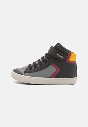 Geox GISLI BOY - Zapatillas altas - black/bordeaux
