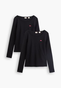 TEE 2 PACK - Topper langermet - mineral black
