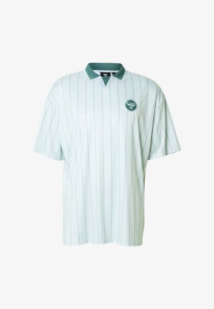 Hummel, CHEVRON PINSTRIPE - Poloshirt - light blue green