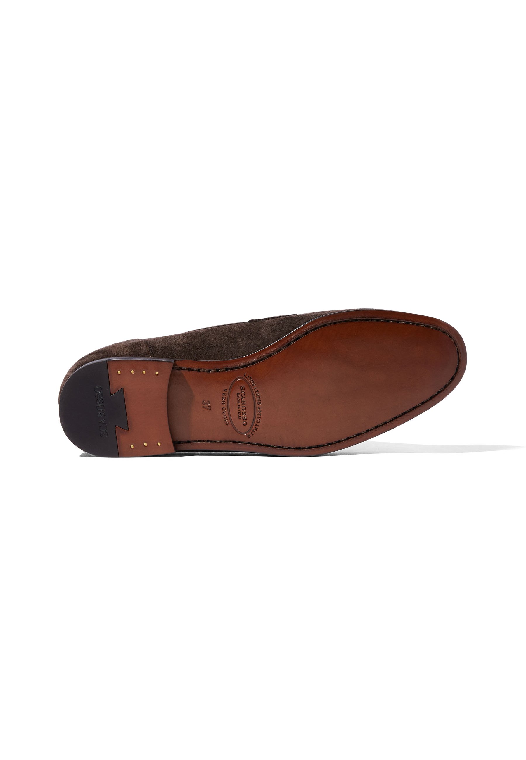 ローファー・オックスフォード SCAROSSO Alessandra Moro Scamosciata Scarosso ALESSANDRA - Scarpe senza lacci - dark brown