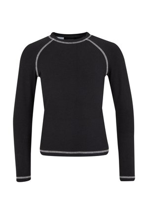 Urban Classics CONTRAST LONGSLEEVE - Majica z dolgimi rokavi - black