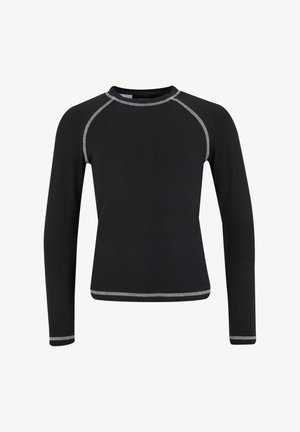 Urban Classics CONTRAST LONGSLEEVE - Bluză cu mânecă lungă - black