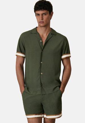 Reiss REGULAR FIT - VALBONNE CHÉ STRIPE-CUFF - Košile - pine green