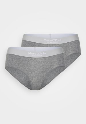 Grijze katoenen boxershorts in een blend met een gladde tailleband waarop het 'Marc O'Polo'-logo in het wit staat. Lichtgewicht, stretchy ontwerp voor comfort.