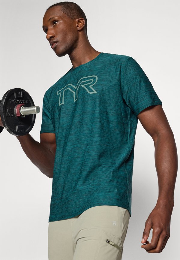 AIRTEC SHORT SLEEVE TEE LARGE LOGO - Sports T-shirt - emerald2