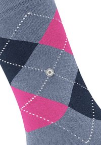 Burlington QUEEN - Sokken - blaugrau/pink/dunkelblau