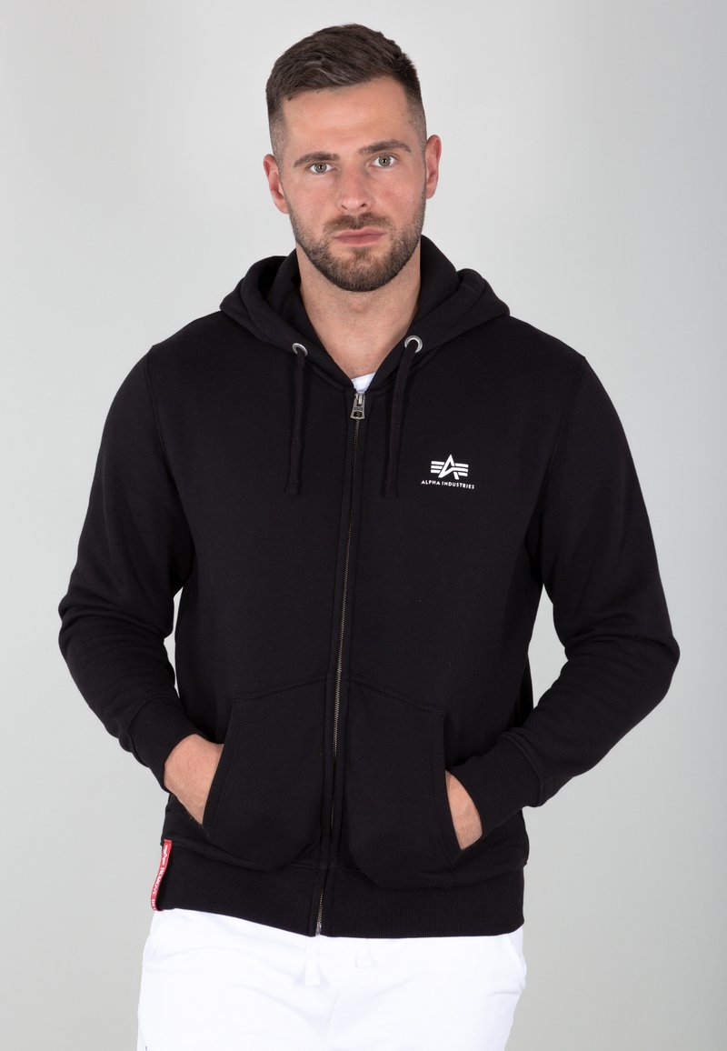 Alpha Industries - BASIC HOODY  - Felpa con zip - black, Ingrandire